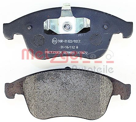 METZGER 1170672 Bremsbelagsatz, Scheibenbremse